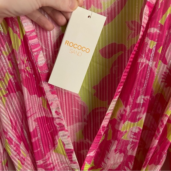 Rococo Sand Kimono Coverup Pink Sz S - Picture 7 of 13